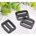 Shapenty 50PCS Black Plastic Tri-glide Slides Button Bulk Adjustable Webbing Triglides Slider Buckle for Belt Backpack and Bags (Black, 0.75 Inch)