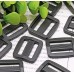 Shapenty 50PCS Black Plastic Tri-glide Slides Button Bulk Adjustable Webbing Triglides Slider Buckle for Belt Backpack and Bags (Black, 0.75 Inch)