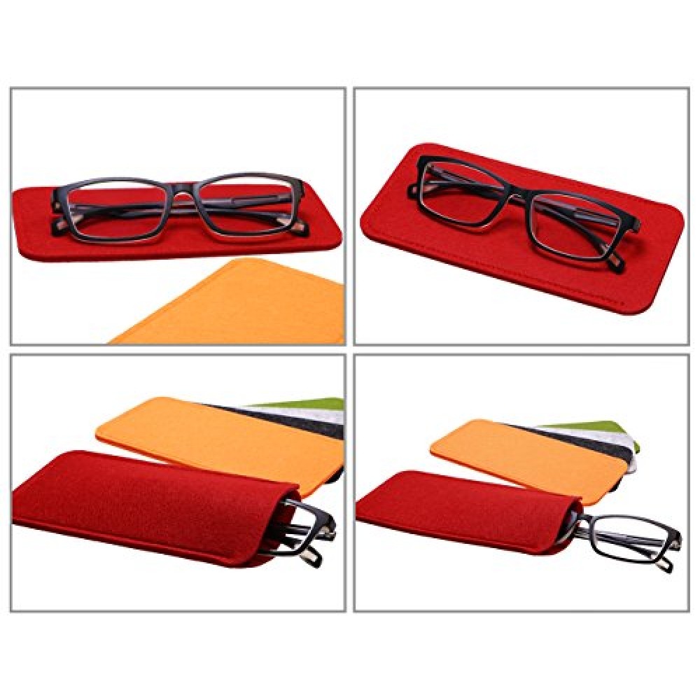 FF1 Sunglasses Eyeglass Pouch Original Design Portable Soft Felt Slip In Bag Case