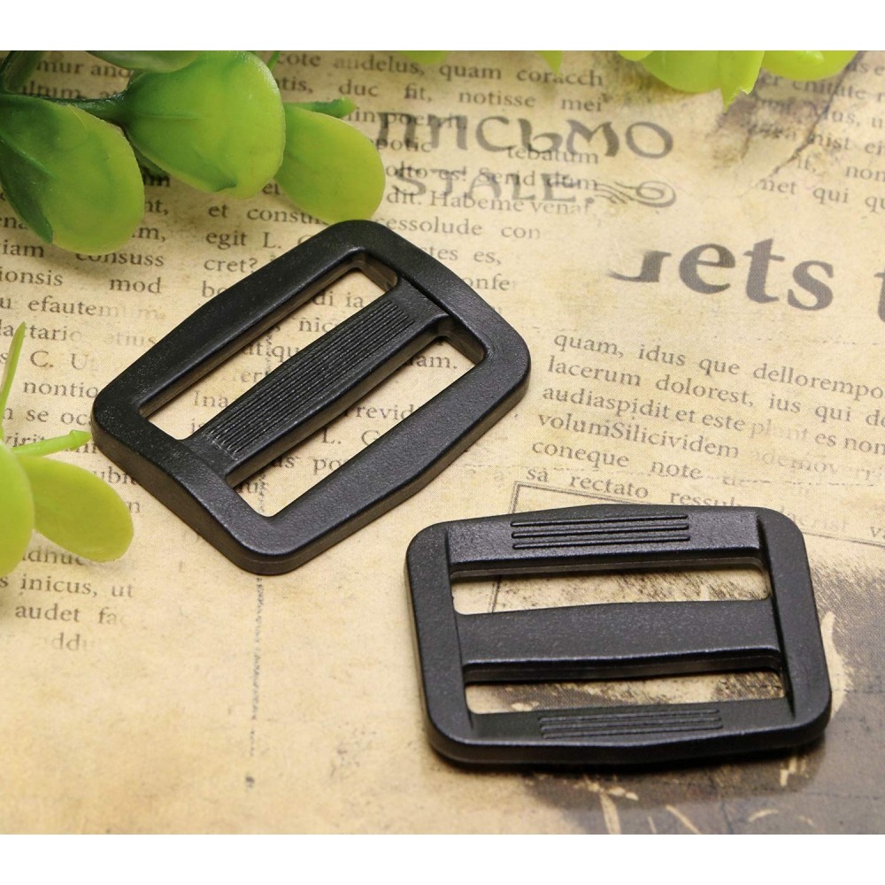 50pcs Pack 1-1/4 Plastic Curved Tri-Glide Slider Adjust Buckles Wider Style Backpack Pets Strap Webbing Outdoor Bag Part Sewing Accessories
