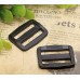 Shapenty 50PCS Black Plastic Tri-glide Slides Button Bulk Adjustable Webbing Triglides Slider Buckle for Belt Backpack and Bags (Black, 1 Inch)