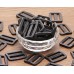 Shapenty 50PCS Black Plastic Tri-glide Slides Button Bulk Adjustable Webbing Triglides Slider Buckle for Belt Backpack and Bags (Black, 1 Inch)